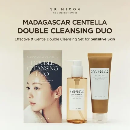 پک دوتایی شوینده روغنی و فوم آمپولی سنتلا ماداگاسکار SKIN1004