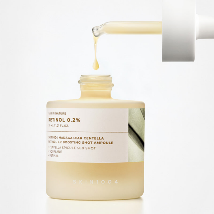آمپول تقویت کننده رتینول 0.2 سنتلا ماداگاسکار SKIN1004 حجم ۳۰ میل
